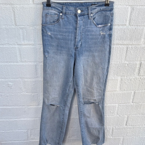 Blank NYC Denim - Blank NYC The Baxter Ribcage Straight Leg Distressed Blue Jeans sz 28